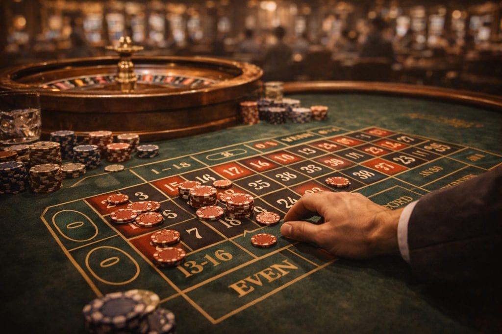 El error de “cubrir” apuestas en ruleta